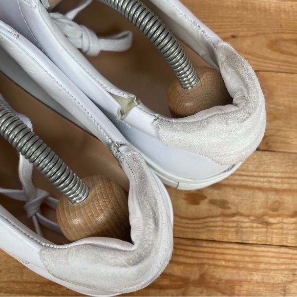 REISS Finley Trainers Size UK 9 Mens White Grey Leather Suede Lace Up Low Shoes - Picture 14 of 14